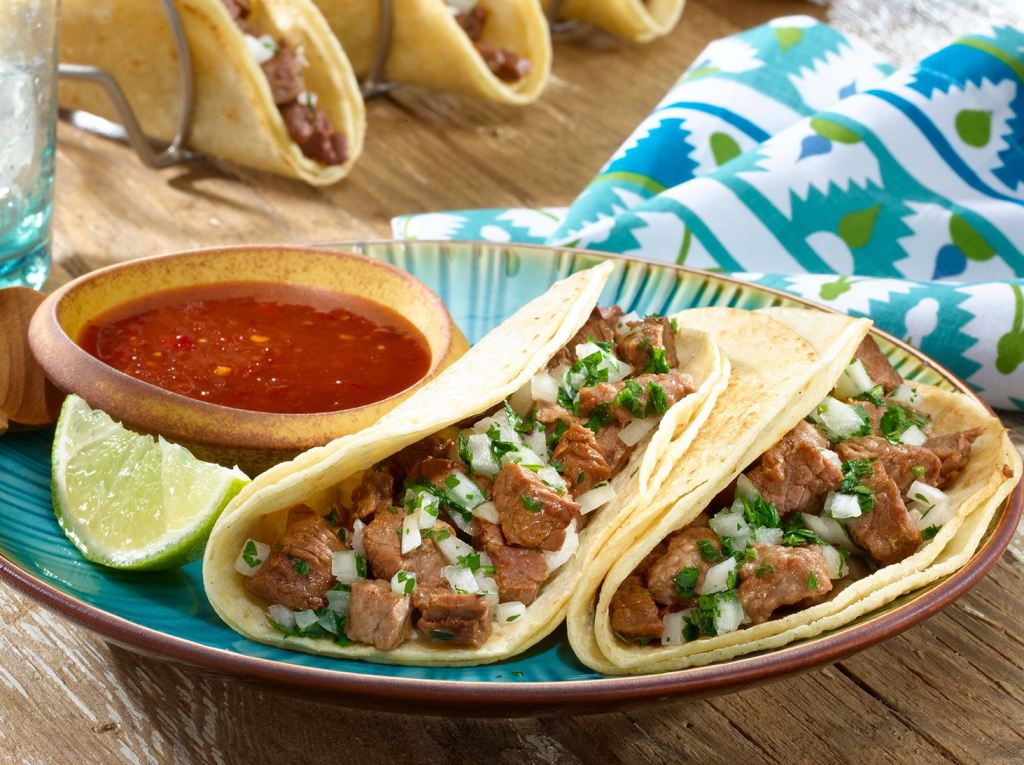 Deliciosos Tacos de Carne&nbsp;Asada